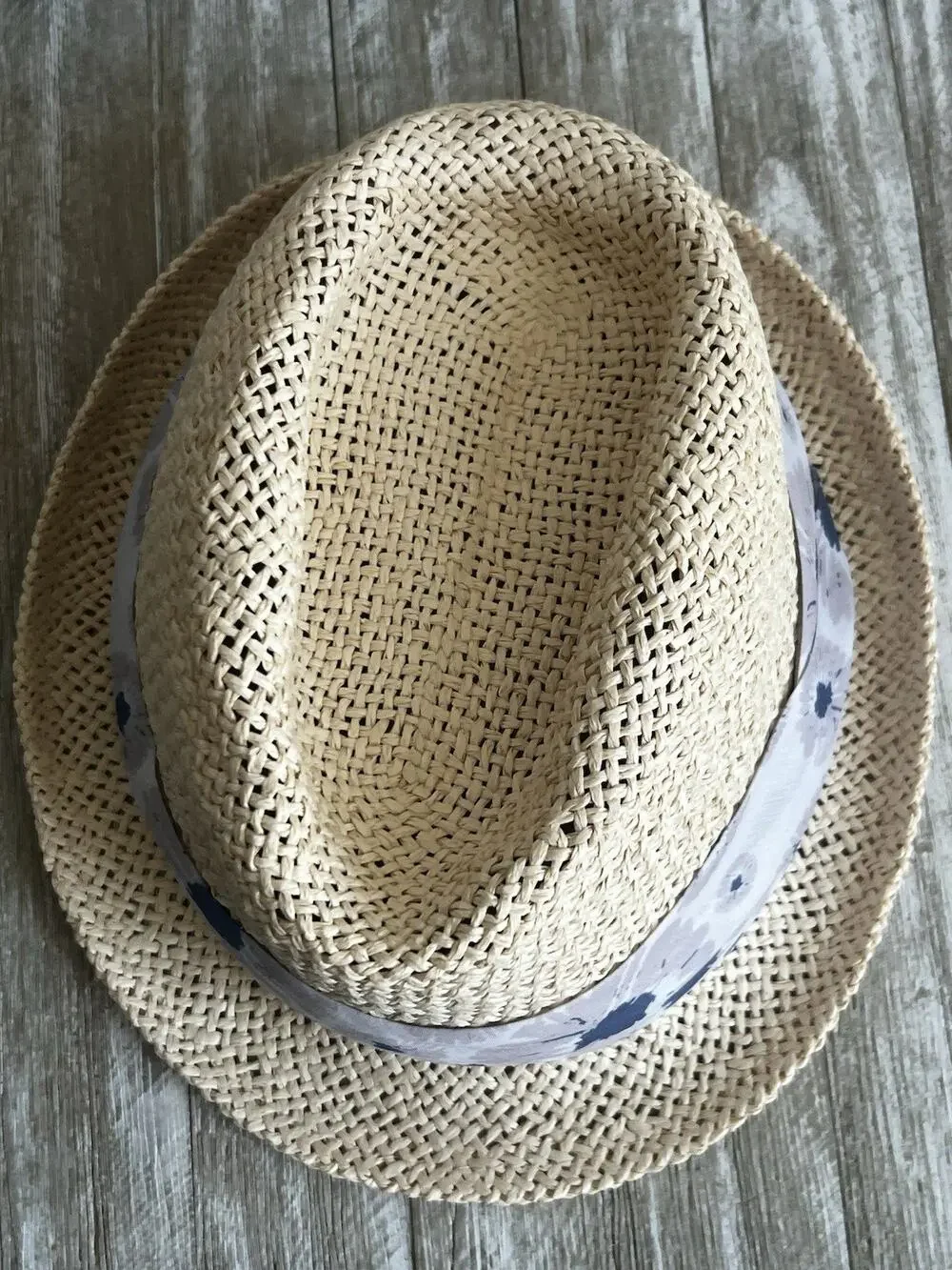 Life is Good Paper Straw Fedora Hat Floral Scarf Band Sun Hat Summer Coastal